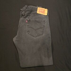 Levis Black Faded 501's 36x32